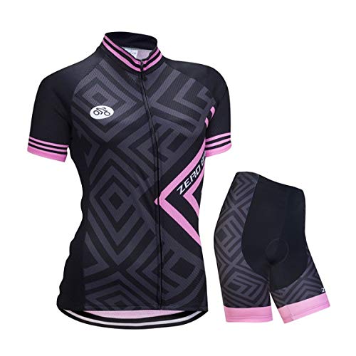 ZEROBIKE Women's Short Sleeve Cycling Jersey Jacket Cycling Shirt Quick Dry Breathable Mountain Clothing Bike Top