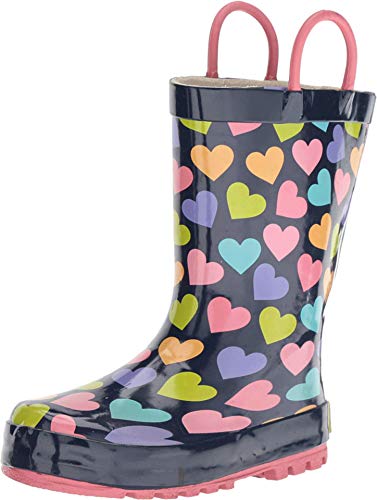 Western Chief boy's Waterproof Printed Rain Boot, Happy Hearts, 11-12 M US Little Kid