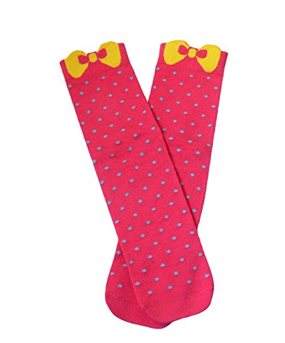 Rambutan Women's Bow Collection Seamless Rayon made from Bamboo Socks US 7.5-10 Multi-Color (Pink)