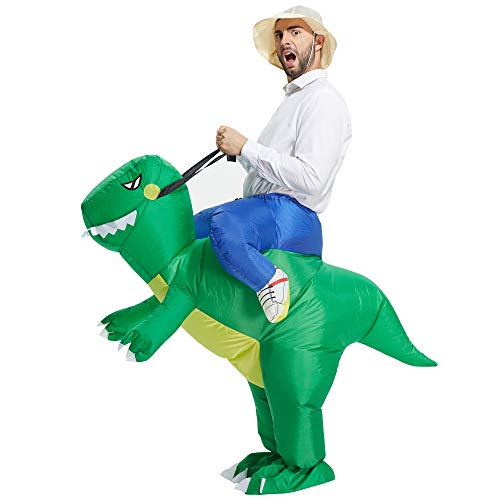 TOLOCO Inflatable Costume Adult, Halloween Costumes for Men, Dinosaur Adults, Blow up T REX