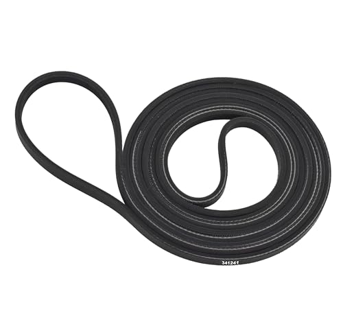 341241 Dryer Drum Belt Replacement Part by DR Quality Parts - Exact Fit for Whirlpool Kenmore Dryer - Replaces 8066065 AP2946843 W10127457 PS346995 14210003 31531589 31001026 3394651 529597