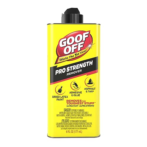 Goof Off Professional Strength Remover, 6 fl. oz., Latex Paint and Adhesive Remover