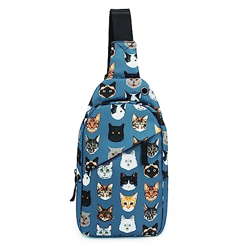 MIKOPNLIW Sling Bags for Men Women Shoulder Backpack Small CrossBody Chest Bag Daypack for Hiking Cycling and Travel