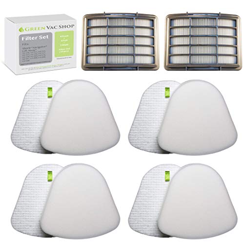 GreenVacShop Replacement Filter Kit Shark Navigator Lift-Away NV350 NV351 NV352 NV355 NV356E NV357 NV360 NV370 NV391 UV440 UV490 UV540 2 Foam + 2 Felt + 1 HEPA Filter XFF350 XHF350 XHF3 50