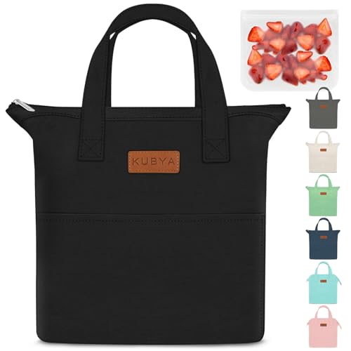 KUBYA Lunch Box for Women, Lunch Bag for Women Men Adult Simple Lunchbox Reusable Insulated Lunch Boxes Large Capacity Lunch Tote Bag Cute Food Storage Bags for Work, Office or Picnic