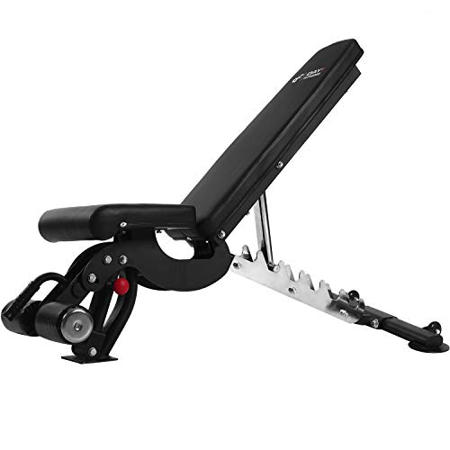 DAY1 FITNESS Adjustable Weight Bench, 1000 lb by D1F for Strength Training -Incline, Decline, Flat Workout Benches for Lifting, Flies, Chest Press, Dips -Utility Equipment for Personal, Commercial Gym