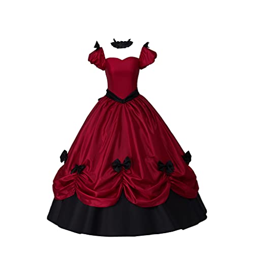 CosplayDiy Women's Southern Belle Dress Civil War Southern Belle Ball Gown Gothic Victorian Rococo Dress Costume S