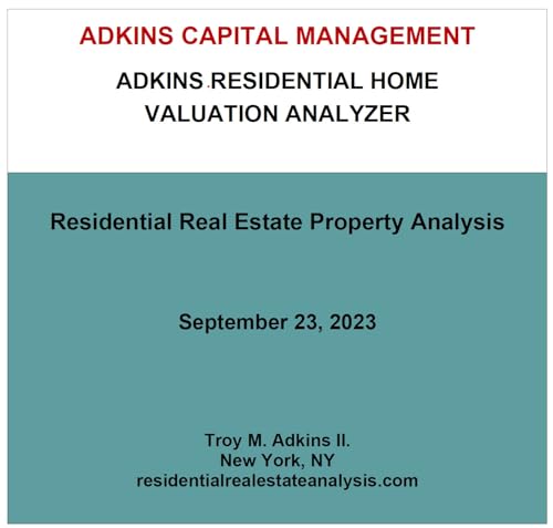 Residential Real Estate Analysis Software Application