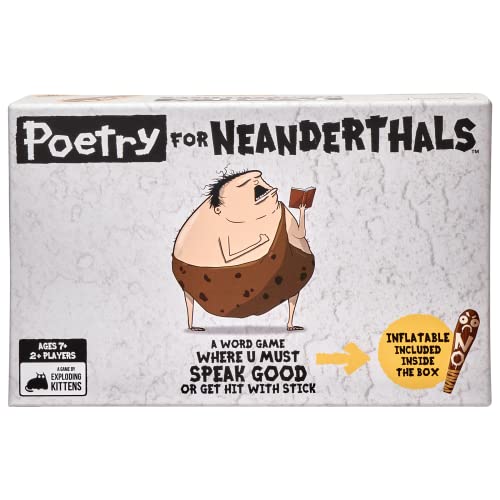 Poetry for Neanderthals by Exploding Kittens LLC - Family Card Game for Adults, Teens & Kids , White