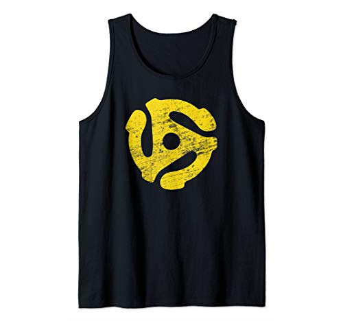 Vinyl Record 45 RPM Spindle Adapter Tank Top