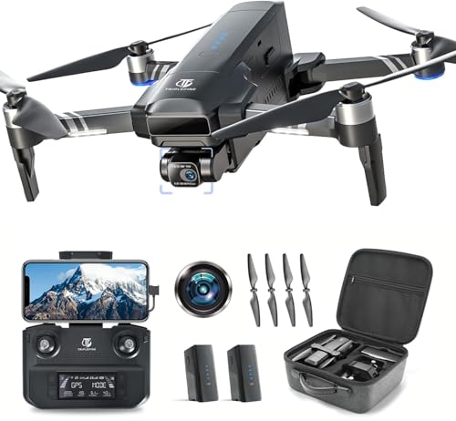 TRIPLEFINE TF35 PRO 2-Axis Gimbal Drone with Camera for adults 4k, 2 Batteries 80-Min Flight Time, 11500 FT Range Transmission, 4K/30FPS EIS Camera, GPS Drone with Brushless Motors, FAA Certification Completed