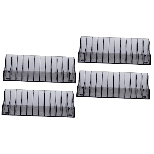 SOLUSTRE 4 Pcs Dish Rack Game disc Storage Holder CD Disk Display Shelf Game Cassette Organizer CD Holder Rack Table top Display Stand Game Cards Discs Holder Desktop Guitar abs lite