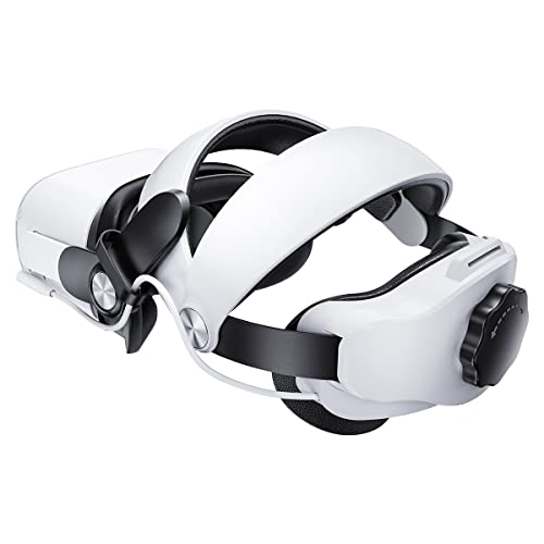 Head Strap with Battery Compatible with Oculus Quest 2, SOOMFON Strap Replacement Accessories with 10000mAh Battery Extend 8H Playtime, Enhanced Comfort Support in VR, Reduces Face and Head Pressure