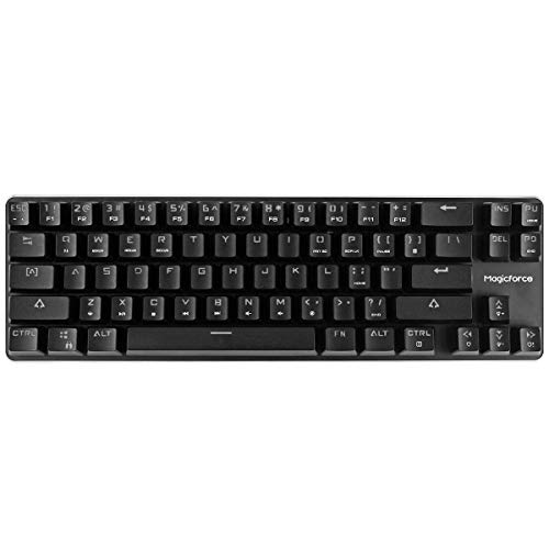 Qisan Mechanical Gaming Keyboard GATERON Brown Switch Wired Backlit Keyboard Mechanical Mini Design (60%) 68 Keys Keyboard Black Magicforce