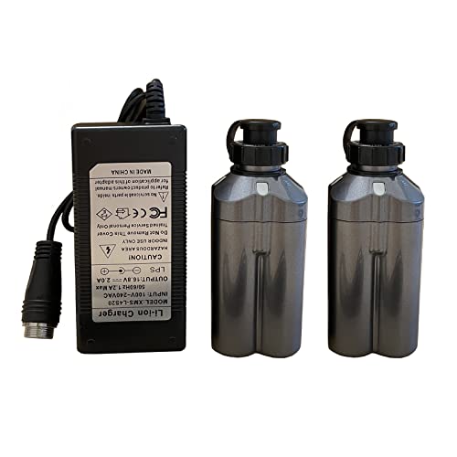 The Power Shop 【2PCS BM2500/BM2300】 Fishing Reel Battery 【1 RB-CC4002】 Adapter Charger Combo Replacement for Shimano BeastMaster 9000 for Daiwa BM2300 BM2900 BM2500 Electric Fishing Reel