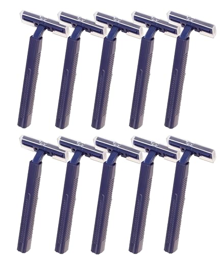 100 Count Silkspa Smooth Shaving Essentials Disposable Twin Blade Razors with Safety Caps - Stainless Steel Blades, Ergonomic Handles, Bulk Pack Great for Men and Women