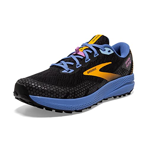 Brooks Women’s Divide 3 Trail Running Shoe - Black/Blue/Yellow - 8 Medium