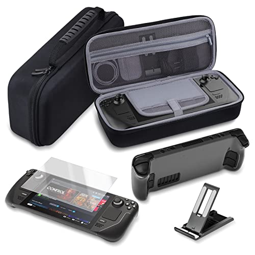 Ankey Carrying Case Bag for Steam Deck, Protective Portable Hard Shell Travel Storage Case Bag for Steam Deck, 4 in 1 Accessories Kit for Steam Deck