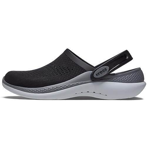 Crocs Unisex LiteRide 360 Clogs, Black/Slate Grey, Numeric_12 US Women