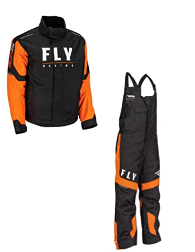 Fly Racing Outpost Snow Jacket/Bib Combo (Orange/Black, Men's 3X-Large Jacket/Men's 3X-Large Bib)