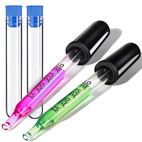 Teenitor 2Pack Eye Dropper Pipettes Dropper 1Ml Glass Droppers Pipette for Essential Oil, Eye droppers Medicine Dropper
