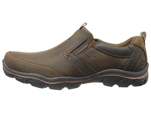 Skechers USA Men's Montz Devent Slip-On Loafer,Dark Brown,11 M US