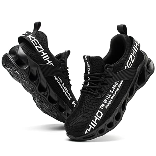 Kezhiho Steel Toe Shoes for Men Lightweight Comfortable Breathable Work Shoes Puncture Proof Slip Resistant Fashion Sneakers Indestructible Construction Industrial Safety Shoes (KZHUS-D0190145)