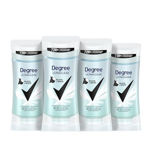 Degree Antiperspirant for Women Black+White 4 Count Protects from Deodorant Stains Deodorant for Women 2.6 oz