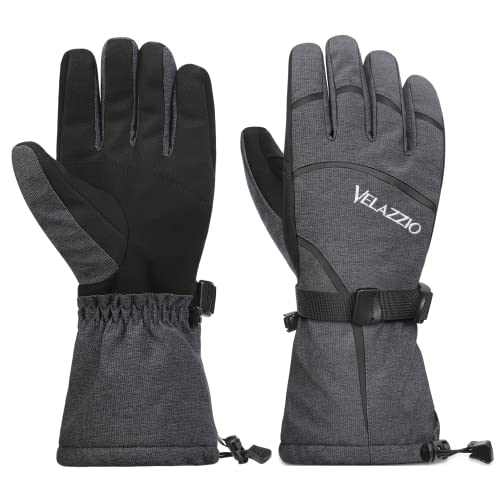 VELAZZIO Eco Gray Ski Gloves - Gray, XL