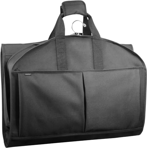 WallyBags 48” Deluxe Tri-Fold Carry On Travel Garment Bag with three pockets for men & women