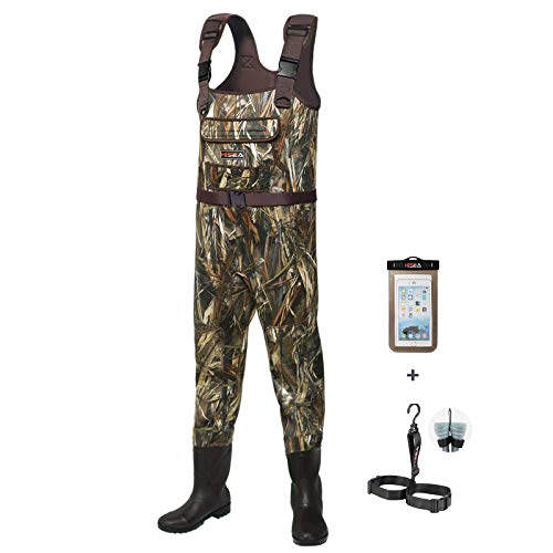 HISEA Neoprene Chest Waders for Men with Boots Duck Hunting Waders with Hanger