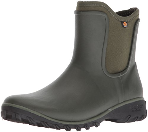 Bogs Women's Sauvie Slip On Boot Waterproof Garden Rain, Sage, 8 M US