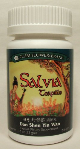Salvia Teapills (Dan Shen Yin Wan), 200 ct, Plum Flower