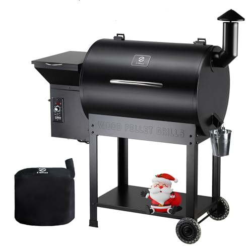 Z GRILLS Pellet Smoker Grill with PID Control, Rain Cover, 700 sq. in Cooking Area for Outdoor BBQ, ZPG-7002BPro