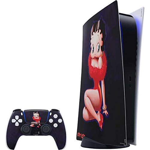 Skinit Decal Gaming Skin Compatible with PS5 Digital Edition Console + Controller - Officially Licensed Betty Boop Betty Boop Red Dress Design