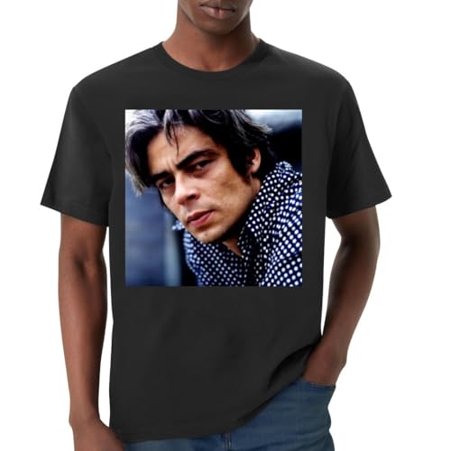 Boss Hog Benicio del Toro - Men's Crewneck T-Shirt Shirt PTR #IDPP1023845, Black, Large