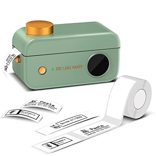 Phomemo Large Label Maker Machine with Tape D50 for 3/5' to 9/10' tape, Portable Thermal Label Maker Machine, Bluetooth Label Printer for Address,Storage,Office, Support Phones & Pad, USB Rechargeable