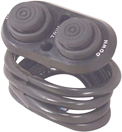 T-H Marine TTC-1-DP Push Button Transom Trim Switch, Black