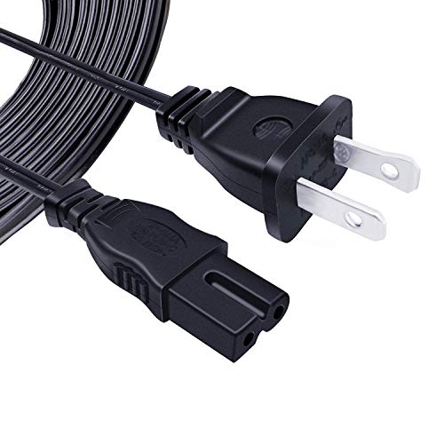 UL Listed Polarized Power Cord Replacement for NEC VT695 VT670 VT595 VT495 VT470 VT480 VT490 VT570 VT475 NP410 Projector E506 E505 E553 E463 E423 E323 TV 8ft AC 2 Prong Power Cord Cable