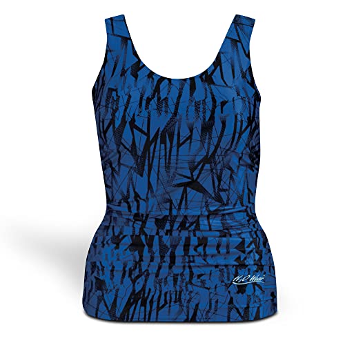H2O Wear - Women's Chlorine Resistant Shirred Tankini Swimwear Top, US Size Extra Large, XL, Voyage