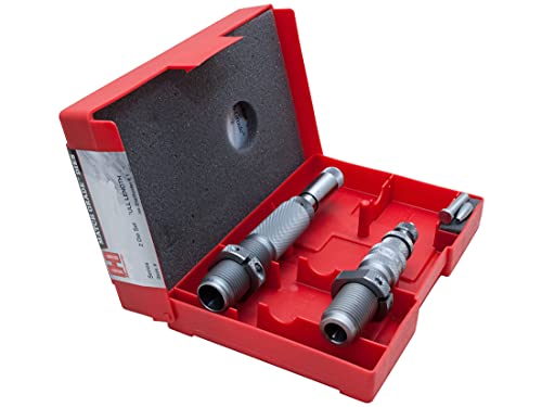Hornady Match Grade 2 Die Set, 338 LAPUA MAG (.338) (544399) - Caliber Specific Reloading Equipment for Handloaders with Full Length Sizer Die, Seating Die with Roll Crimp, Sure-Loc Rings, & Storage