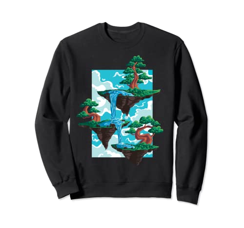 Floating Bonsai Island Japanese Bonsai Tree Sweatshirt