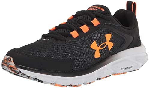 Under Armour mens Charged Assert 9 Marble Road Running Shoe, Black (002 Blaze Orange, US