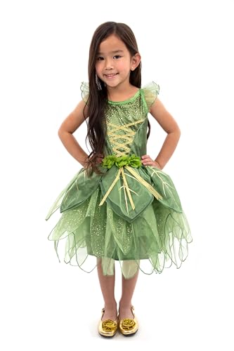 Little Adventures Pixie Tinkerbell Princess Dress Up Costume - Machine Washable Child Pretend Play Dress with No Glitter (LARGE 5-7 YEARS)