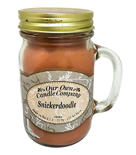 Our Own Candle Company, Snickerdoodle Scented Mason Jar Candle, 100 Hour Burn Time, Made in The USA - 13 Ounces