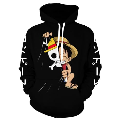 Bxjirdcip Unisex Anime Hoodies 3D Printed Novelty Hoodies Men'S Cosplay Pullover Sweatshirts Z1-Small