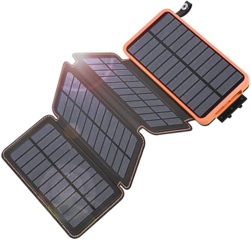 Solar Charger 25000mAh, Tranmix Portable Solar Phone Charger with 4 Solar Panels, High Capacity Solar Power Bank External Battery Pack for Smart Phones, Tablets and Hiking, Camping