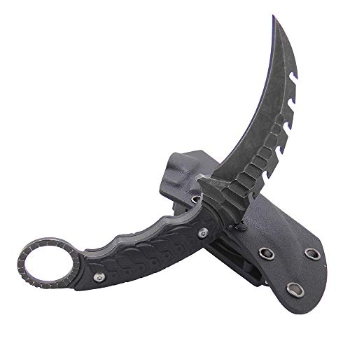 MASALONG Unicorn black/white Shuangsha Series Claw karambit knife (Unicorn black)