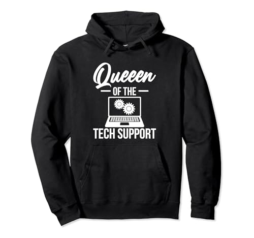 Queen Of The Tech Support IT Hotline Technician Pullover Hoodie