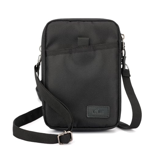 KIWIFOTOS Mini Crossbody Bags for Women Dual Phone Pouch Small Shoulder Bag Purse for iPhone 15 14 Pro Max with Adjustable Strap for Travel Walking Passport